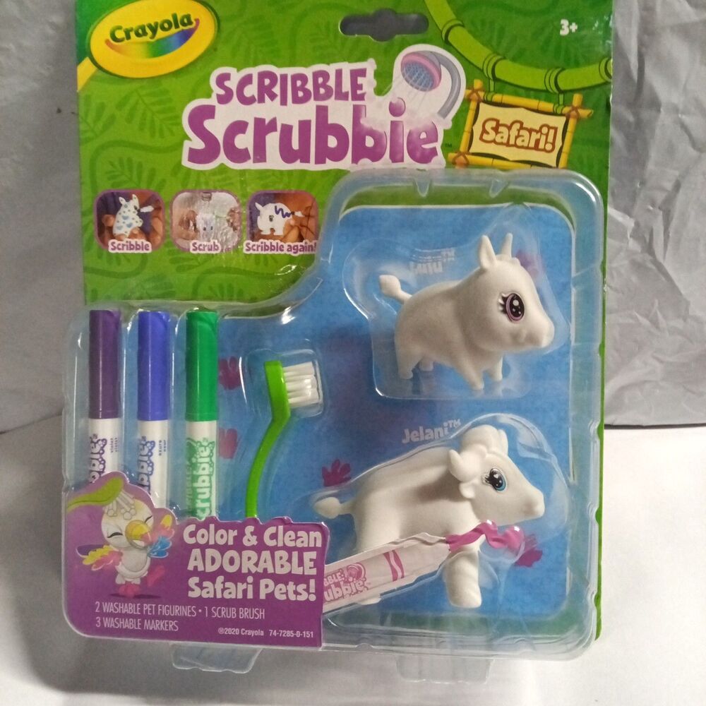 Crayola Scribble Scrubbie Safari Set Lulu & Jelani Washable Pet Kit